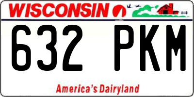WI license plate 632PKM