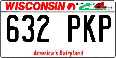 WI license plate 632PKP