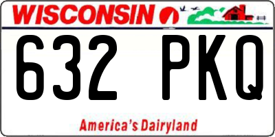WI license plate 632PKQ