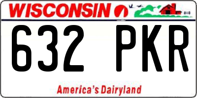 WI license plate 632PKR
