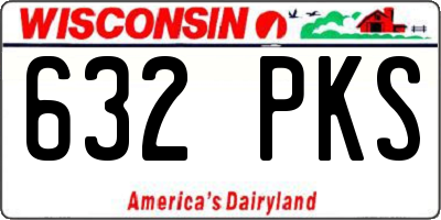 WI license plate 632PKS