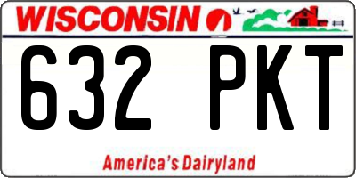 WI license plate 632PKT