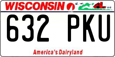 WI license plate 632PKU