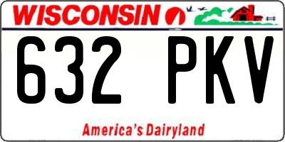 WI license plate 632PKV