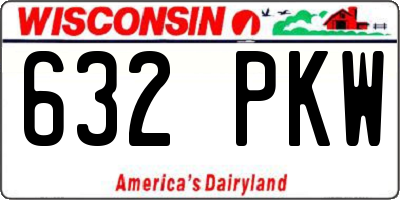 WI license plate 632PKW
