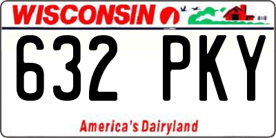 WI license plate 632PKY