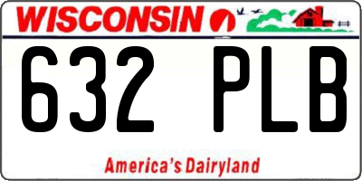 WI license plate 632PLB