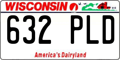 WI license plate 632PLD