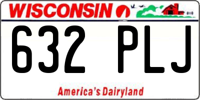 WI license plate 632PLJ