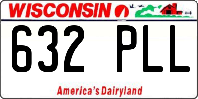 WI license plate 632PLL