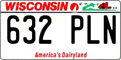 WI license plate 632PLN