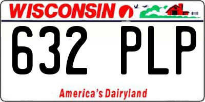 WI license plate 632PLP