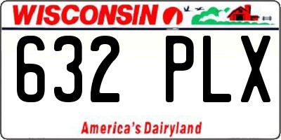 WI license plate 632PLX