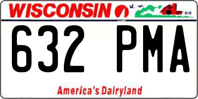 WI license plate 632PMA