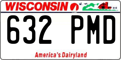 WI license plate 632PMD