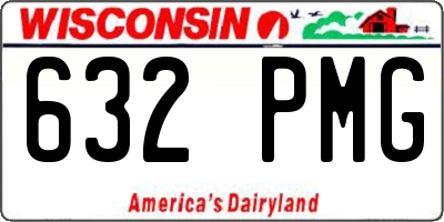 WI license plate 632PMG