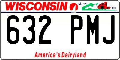 WI license plate 632PMJ