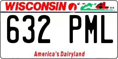 WI license plate 632PML