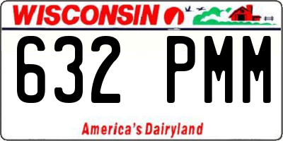 WI license plate 632PMM