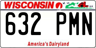 WI license plate 632PMN