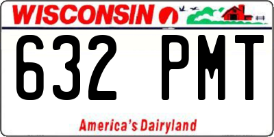WI license plate 632PMT
