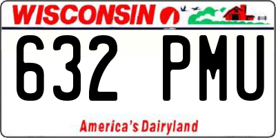 WI license plate 632PMU