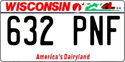 WI license plate 632PNF