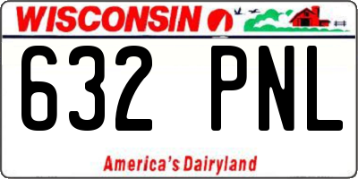 WI license plate 632PNL