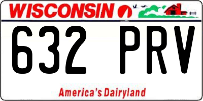 WI license plate 632PRV
