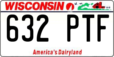 WI license plate 632PTF