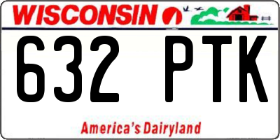 WI license plate 632PTK