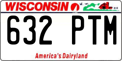 WI license plate 632PTM