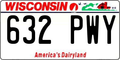 WI license plate 632PWY