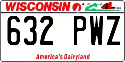 WI license plate 632PWZ