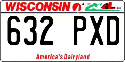 WI license plate 632PXD