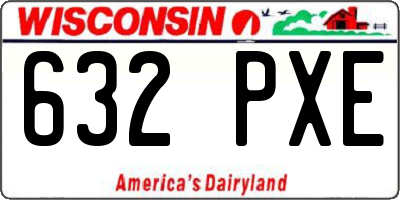 WI license plate 632PXE