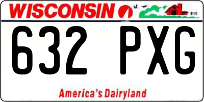 WI license plate 632PXG
