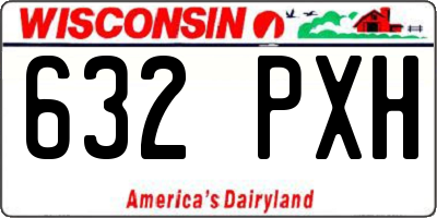 WI license plate 632PXH
