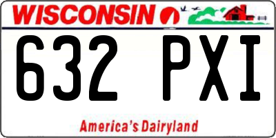 WI license plate 632PXI