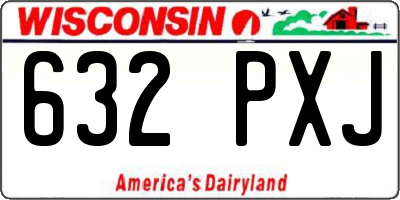 WI license plate 632PXJ