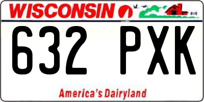 WI license plate 632PXK