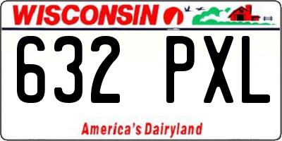 WI license plate 632PXL