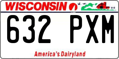 WI license plate 632PXM