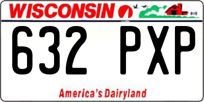 WI license plate 632PXP