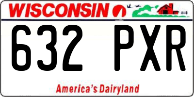 WI license plate 632PXR