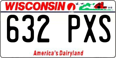 WI license plate 632PXS