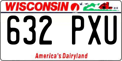 WI license plate 632PXU