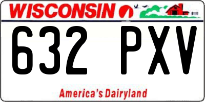 WI license plate 632PXV