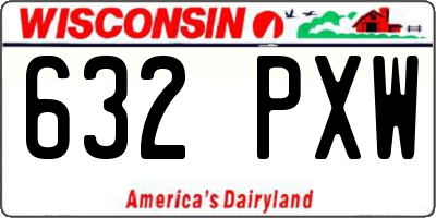 WI license plate 632PXW