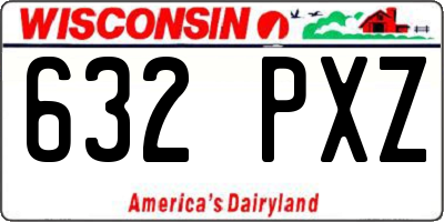 WI license plate 632PXZ